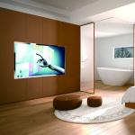 55 Inch Touch Sensor Glass Mirror TV With Display LCD Module for sale