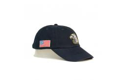 China 6 Panel Embroidered Baseball Caps Animal Eagle Pattern Dad Cap With America Flag supplier