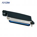 Plastic Hood Solder Cup Centronics 50 Pin Connector With L Shape Cover