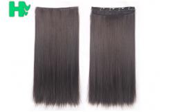 China Natural Wave Synthetic Clip On Hair Extensions Straight Soft And Smooth supplier