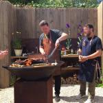 Customized Large Fire Pit Table Garden Decor Steel BBQ Grill