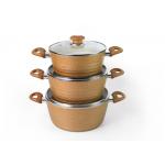 Pressed Aluminum 24cm Casserole With Lid Non Stick Soup Pot for sale