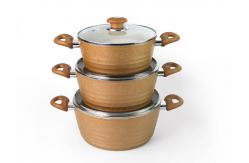 China Pressed Aluminum 24cm Casserole With Lid Non Stick Soup Pot supplier