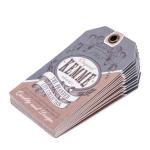 Copperplate Print SGS Gold Foil Tags Custom Logo Cardboard Clothing 1000pcs for sale
