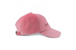 China Polyester Peach Skin 6 Panel Baseball Cap With Self Strap supplier