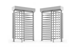 China Pedestrian Glass 600 Mm Width Construction Site Fast Opening Full Height Turnstiles supplier