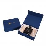 Navy Blue Custom Luxury Cosmetic Packaging  Gift Boxes For Perfume Glass Bottle for sale