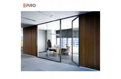 China 12mm Modern Office Partitions Metal Frame Glass Wall Partition Room Divider supplier