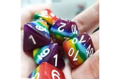 China 7 Layer Rainbow Handmade Resin Dice Crusson And Dungeon DND#RPG supplier