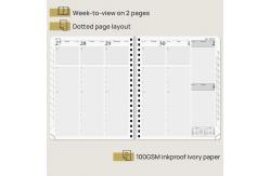 China Wirebound Executive Planner 2023 , Weekly Schedule Custom Monthly Planner supplier