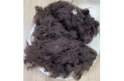 China non siliconized Recycled Polyester Fiber 1.5D 38mm Dark Coffee supplier