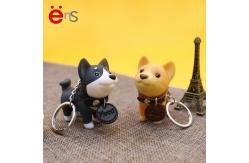 China Dog Shape Promotional Plastic Keychain Non Phthalate PVC PU material supplier