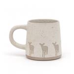 Handmade Christmas Coffee Mug Ceramic Stoneware Mugs Gift Ceramic Mug With 3D Deer Silk Print for sale