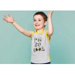 China Summer Cotton Sleeveless Children's Clothing Custom Printed T - Shirt Casual Vest manufacturer