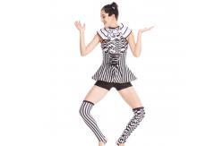 China MiDee Charactors Costume Modern Design Unitard Halter Neck Sleeves Jumpsuits supplier