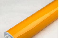 China Glossy Metallic Yellow Car Wrap Removable UV Resistant Vinyl Wrap supplier