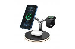 China 4 In 1 Magnetic Wireless Charger Stand For Iphone And Earphone supplier