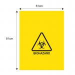 Disposal 20L 50L 100L Yellow Medical Waste Bags HDPE PP LDPE
