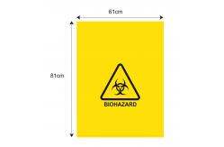 China Disposal 20L 50L 100L Yellow Medical Waste Bags HDPE PP LDPE supplier