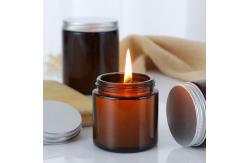 China 2oz 9 Oz 32oz Round Amber Jar Candles In Bulk Customizable supplier