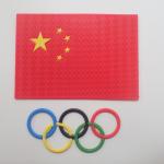 TPU Logo Patch Heat Transfer Badge 3D Flag Five Ring For Cap for sale