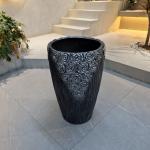 Fiber Cement Pot With 5-6 Years Outdoor Life Time Made Of Weather-resistant Fiber Clay for sale