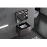 Mirrored Bathroom Vanity Units , Aluminium Single Sink Corner Vanity for sale