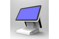 China Angle Adjustable Touchscreen POS Terminal Two Screens Windows / Andriod Version DC 12V supplier