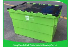China Transportation Turnover Box / Industrial Storage Containers with Plastic Attached Lid supplier
