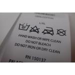 Flat Cutting Custom Screen Printing Nylon Care Labels For  Bags , Towels for sale