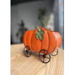 Reusable Harvest Festival Decorations Waterproof Metal Pumpkin Carriage for sale