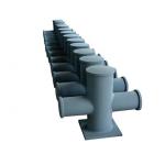 Single Cross Marine Mooring Bollard Grey Epoxy Primer