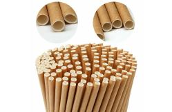 China Natural Brown Decorative Paper Drinking Straws Durable Water Resistant supplier