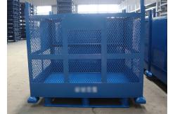 China Stackable Forklift Stillage Bin Mesh Pallet Cages Drop Front supplier