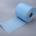 Eco Friendly Blue Cleaning Paper Roll , Industrial Paper Towel Rolls 25 X 37 Cm for sale