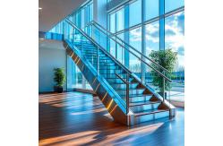 China Crystal-Accented Stainless Steel Handrails with PVD Finish for Stylish Staircase Balustrades supplier