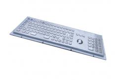 China 20mA PS2 Panel Mount Keyboard FCC Brushed Stainless Steel With Number Keys supplier
