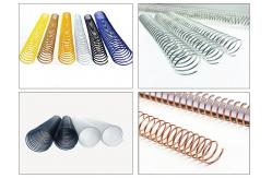China Electroplating 6mm Pitch Metal Coil Binding Spines For Wall Calendars supplier