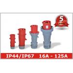 400V 3 Phase Pin and Sleeve Industrial Plug 16A 32A 63A 125A Industrial Socket for sale