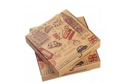 China Corrugated Paper Pizza Packing Box Reusable Custom Design 16in supplier