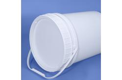 China 18L Recycled Large Plastic Pails White Bucket With Screw Cover Lid supplier