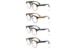 China Cheap And Fine Imitation Wood Acetate Optical Glasses Frame MR 0366 supplier