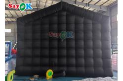 China Custom Black Large 20ft Inflatable Air Tent Portable Party LED Lighting supplier