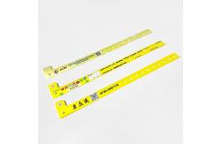 China Customized Vinyl PVC L-Shaped Wristbands for Conference Attendee Identification supplier