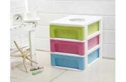 China Multilayer 2 3 4 Two Three Drawer Plastic Drawer Organizer Cabinet supplier