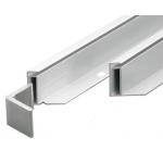 Silvery Anodized Aluminum Solar Panel Frame With Screw Joint / Corner Key Joint for sale