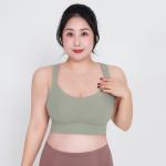 Cross Strap Plus Size Sports Bra Woven Traceless Back Buckle High Elastic for sale