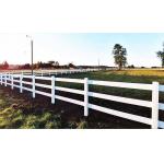 3 Rails 4 Rails White Vinyl Farm Fence For Livestock for sale