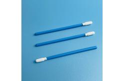 China Microfiber Cleaning Polyester Swabs Round Head With PP Stick 100PCS supplier