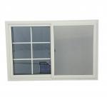 China 14 Years Production Experience Elegant 80mm UPVC Double Slider Window With Drainage Channel Design factory